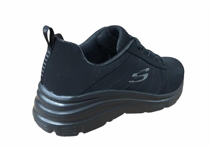Skechers Fashion Fit True Feels 88888366/BBK Nero | Sneaker Donna Pelle Memory Foam