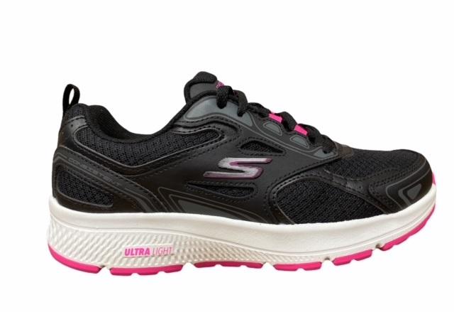 Skechers scarpa da corsa da donna Go Run Consistent 128075/BKPK nero rosa