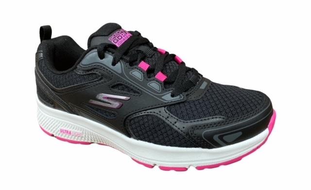 Skechers scarpa da corsa da donna Go Run Consistent 128075/BKPK nero rosa
