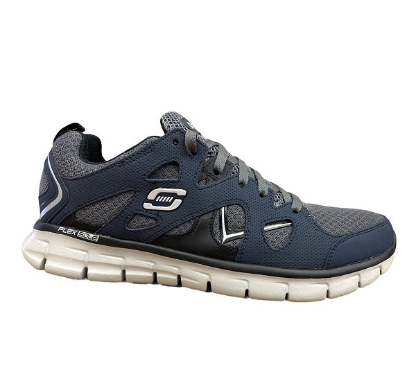 Skechers scarpa da ginnastica da uomo Synergy Gridiron 51197 NVGY blu-grigio