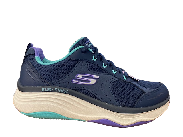  Skechers scarpa da passeggio da donna D'Lux Fitness Perfect Timing Relaxed Fit 149836/NVMT blu