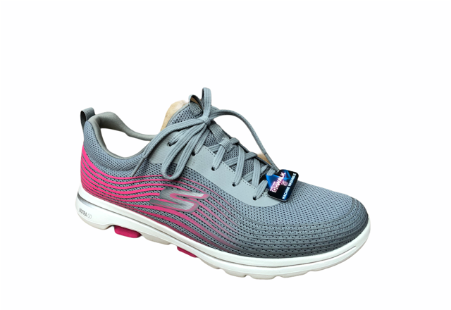 Skechers scarpa da walking da donna Go Walk 5 Exotic 124009/GYPK gray pink 1
