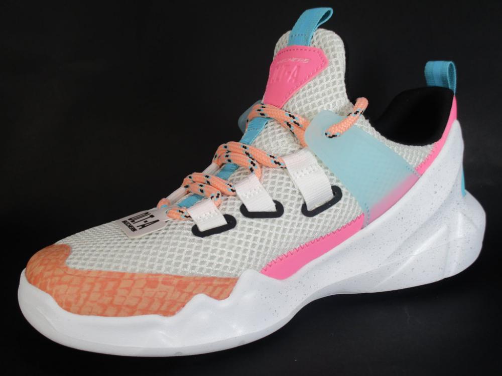 Skechers scarpa fitness da donna DLT-a True Summer 12944 WPKB bianco-rosa-grigio 2