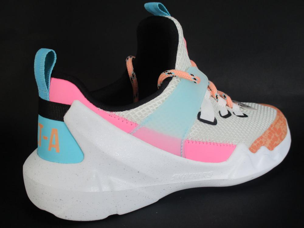 Skechers scarpa fitness da donna DLT-a True Summer 12944 WPKB bianco-rosa-grigio 4