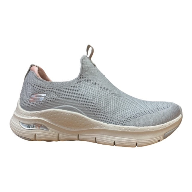 Skechers scarpa sneakers da donna Arch Fit Keep IT UP 149415/LGPK grigio chiaro-rosa