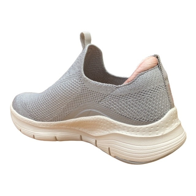 Skechers scarpa sneakers da donna Arch Fit Keep IT UP 149415/LGPK grigio chiaro-rosa
