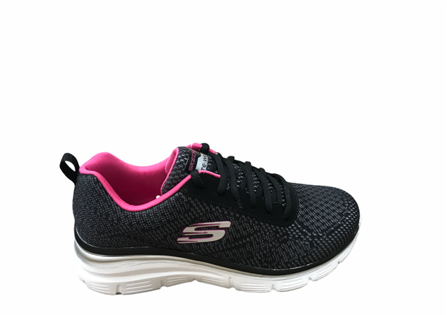 Skechers scarpa sneakers da donna Fashion Fit Bold Boundaries 12719 BKHP nero rosa 4