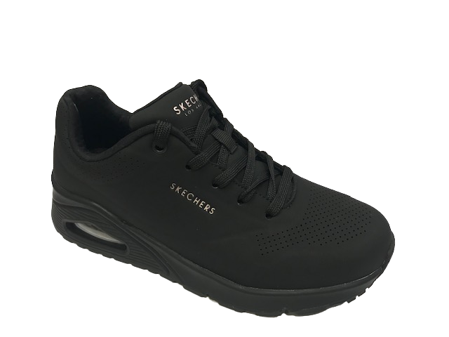 Skechers scarpa sneakers da donna Uno Stand On Air 73690BBK nero