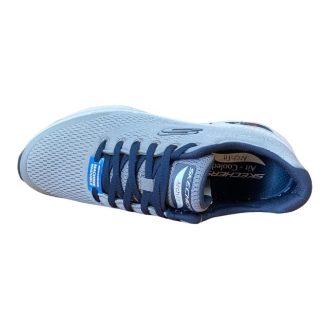 Skechers scarpa sneakers da uomo Arch Fit 232040/GYNV grigio blu 3