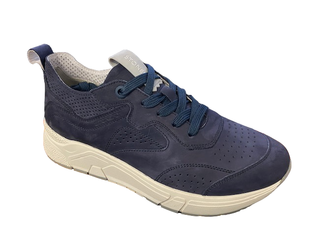Stonefly Scarpa casual da uomo Action 23 Nabuk 219175 03G blu notte 1