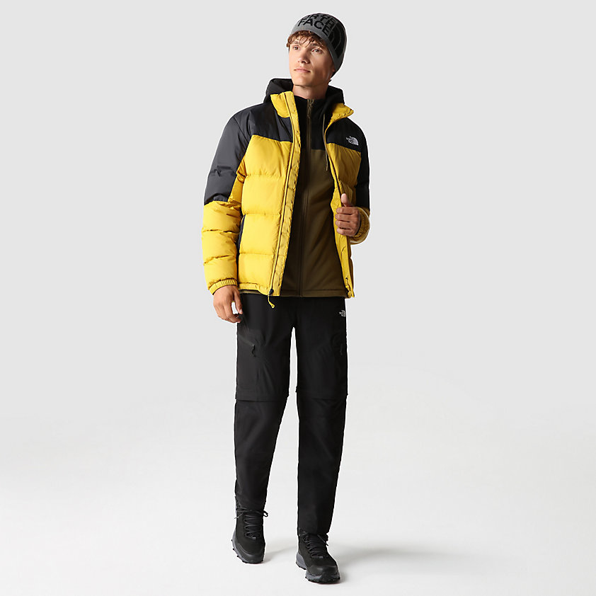 The North Face Piumino Diablo NF0A4M9J81U Mineral Gold – Piumino uomo, caldo, outdoor, antivento, nero-oro aperto