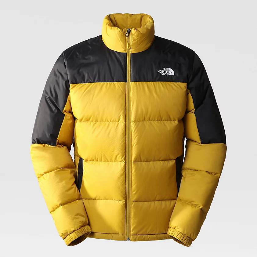 The North Face Piumino Diablo NF0A4M9J81U Mineral Gold – Piumino uomo, caldo, outdoor, antivento, nero-oro avanto logo