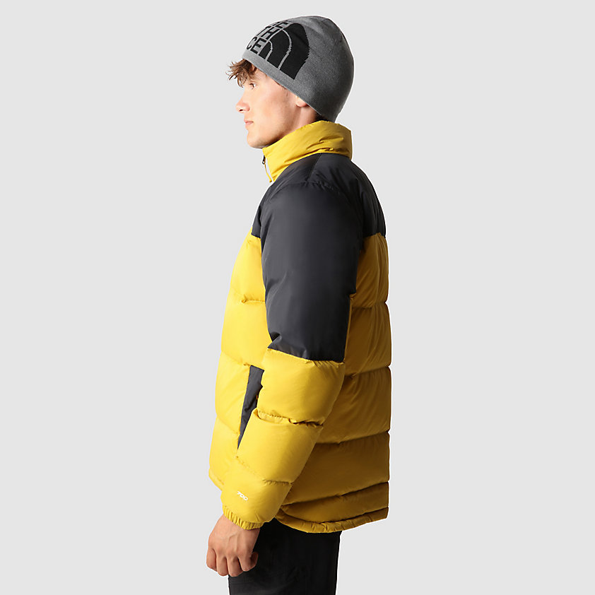 The North Face Piumino Diablo NF0A4M9J81U Mineral Gold – Piumino uomo, caldo, outdoor, antivento, nero-oro lato