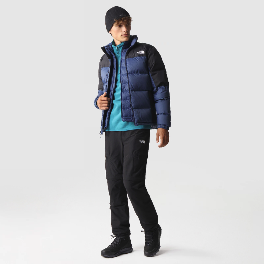 The North Face Piumino da uomo Diablo NF0A4M9JMPF blu nero indossato