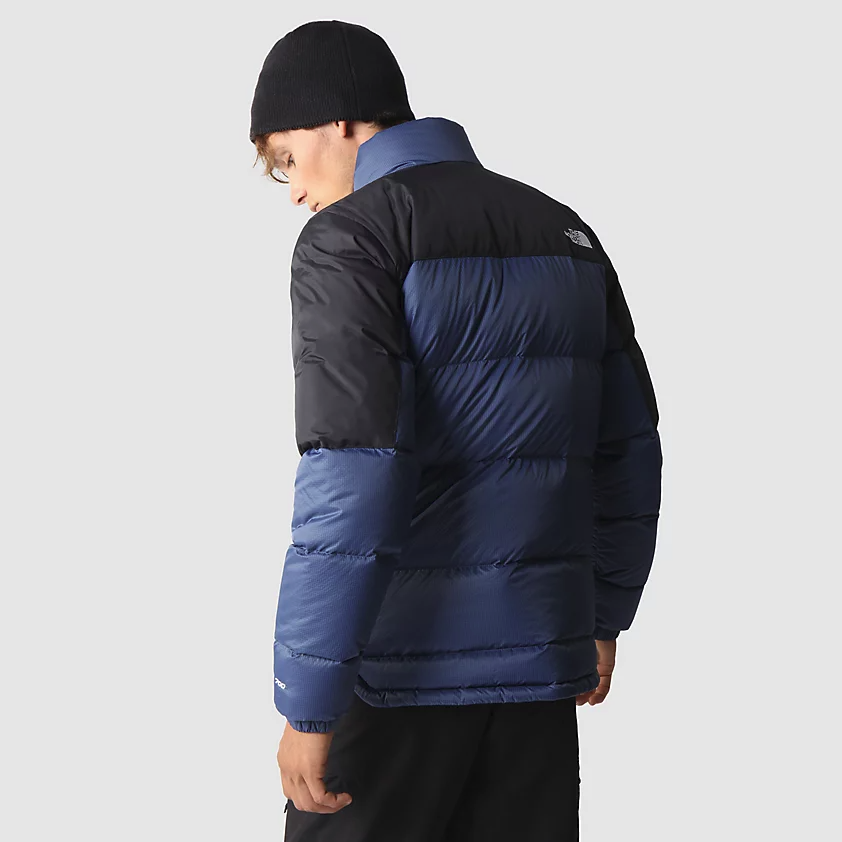 The North Face Piumino da uomo Diablo NF0A4M9JMPF blu nero indossato chiuso dietro