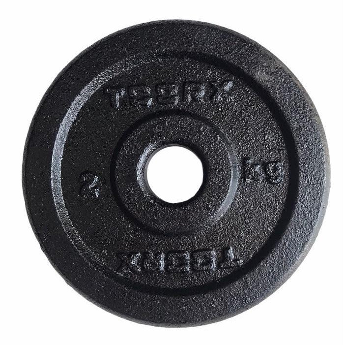 Toorx disco in ghisa nera 2kg DGN 2foro da 25 millimetri di diametro