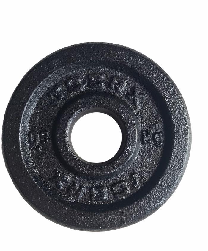 Toorx disco in ghisa nero 0,5kg DGN 05 Foro da 25 millimetri di diametro