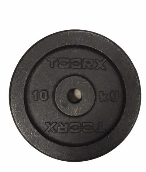 Toorx disco in ghisa nera 10kg DGN 10 Foro da 25 millimetri di diametro