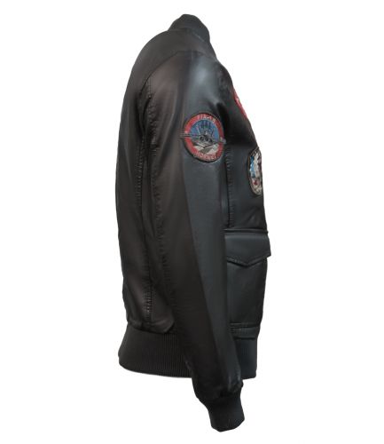 Top Gun Bomber Vegan Pelle 520136169025 Testa di Moro lato