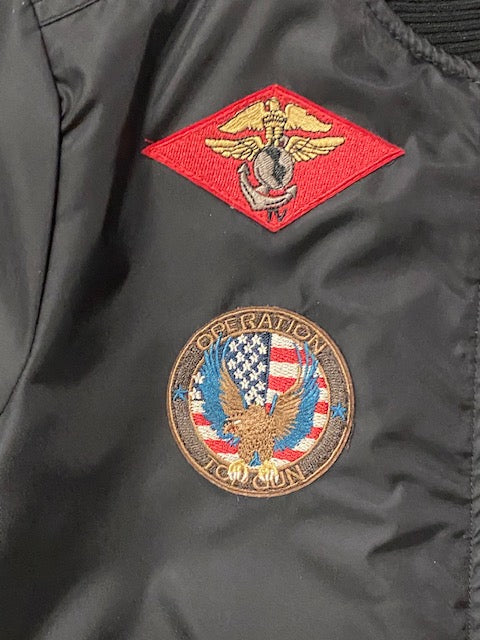 Top Gun giubbotto Bomber da donna Hollywood 51678 52387 199 nero particolare2