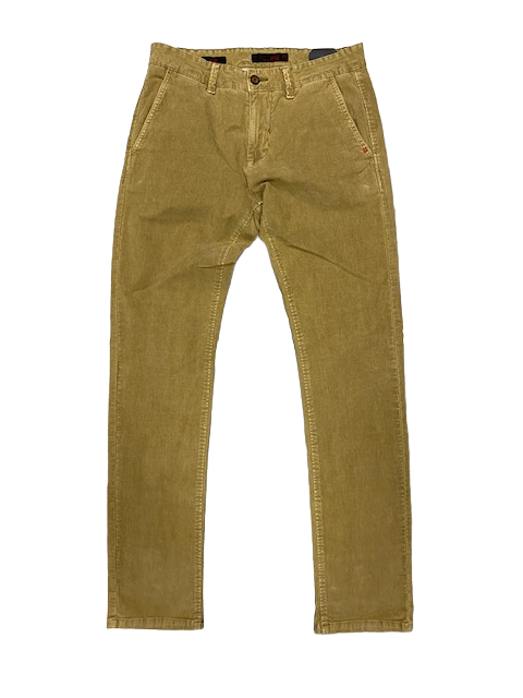 Trez Pantalone elasticizzato da uomo in velluto a coste piccole Prot-Cord T M45732 306 beige