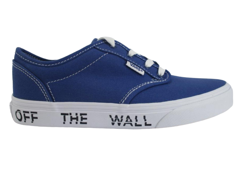 Sneakers Vans Atwood VN0003Z9Q1S colore Navy blu per ragazzi con suola bianca e logo laterale