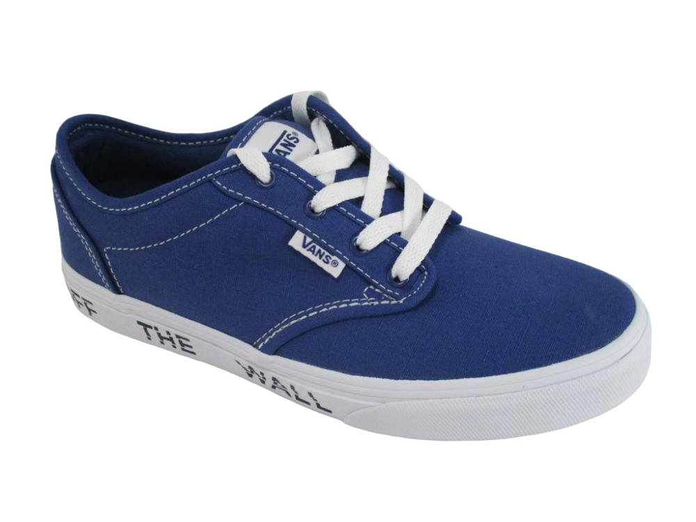 Sneakers Vans Atwood VN0003Z9Q1S colore Navy blu per ragazzi con suola bianca e logo laterale