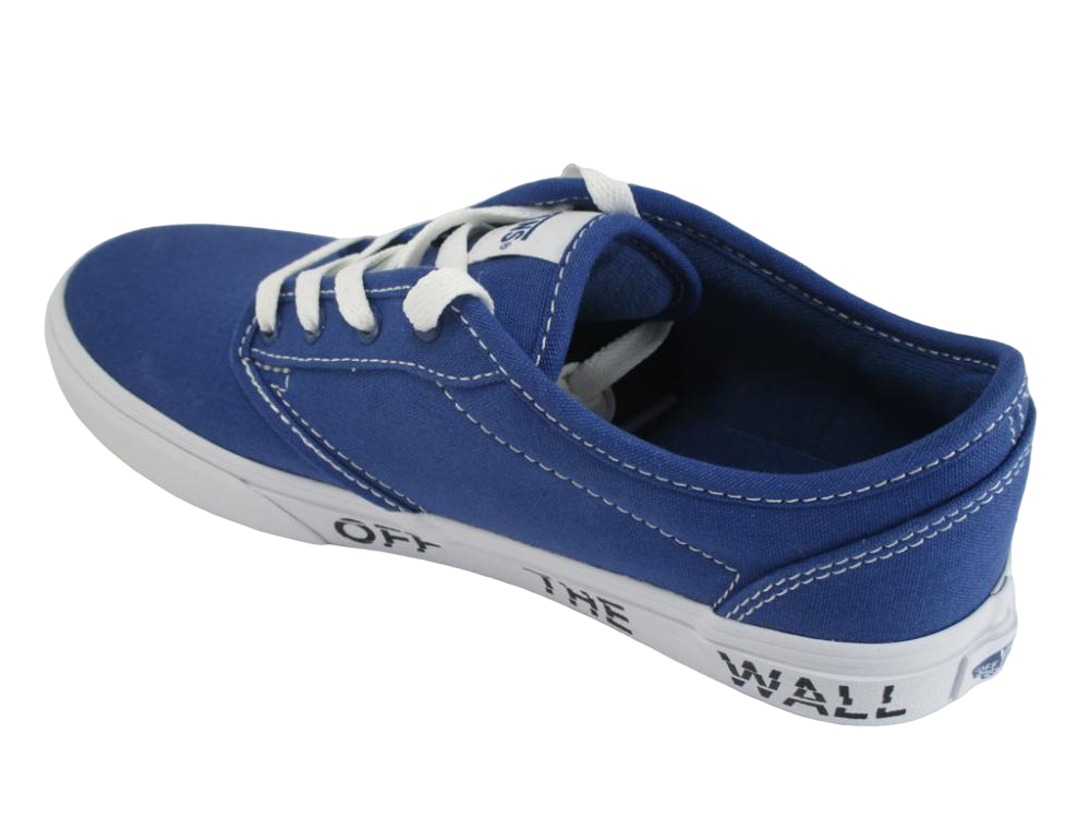 Sneakers Vans Atwood VN0003Z9Q1S colore Navy blu per ragazzi con suola bianca e logo laterale