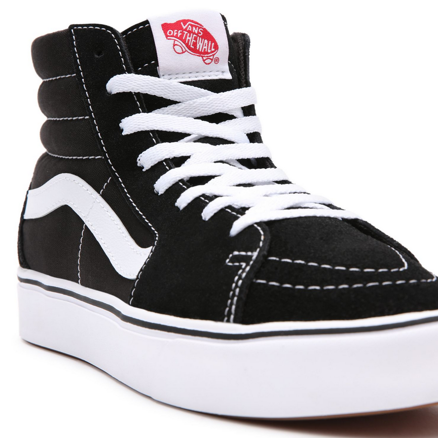 Vans Comfycush SK8-Hi VN0A3WMBVNE1 Nero Bianco Sneakers Mid vista avanti