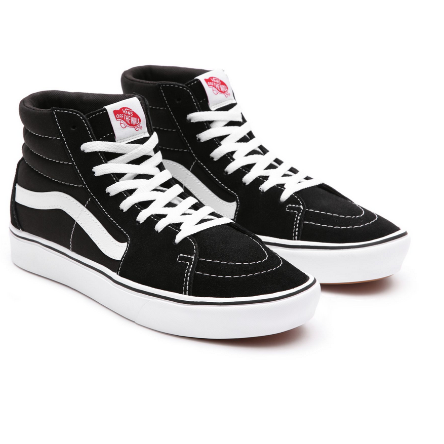 Vans Comfycush SK8-Hi VN0A3WMBVNE1 Nero Bianco Sneakers Mid vista coppia