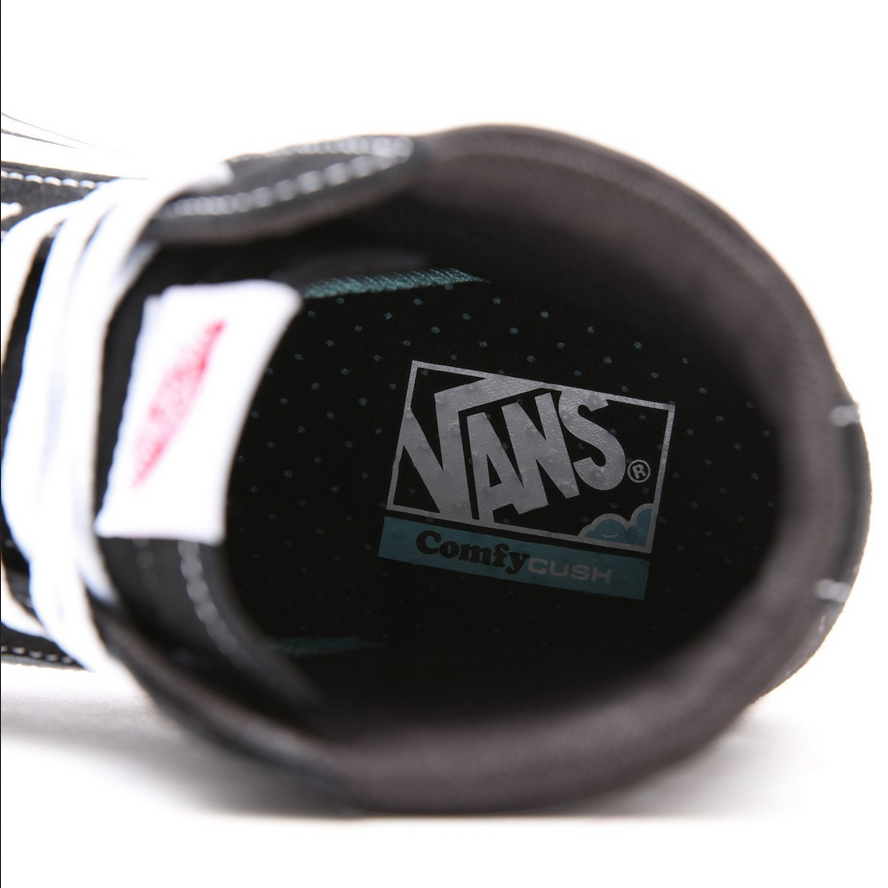 Vans Comfycush SK8-Hi VN0A3WMBVNE1 Nero Bianco Sneakers Mid vista soletta