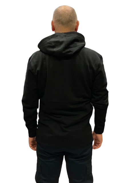 Vans Felpa Cappuccio Circled Checker Po VN0A7S8BBLK Nero Uomo dietro