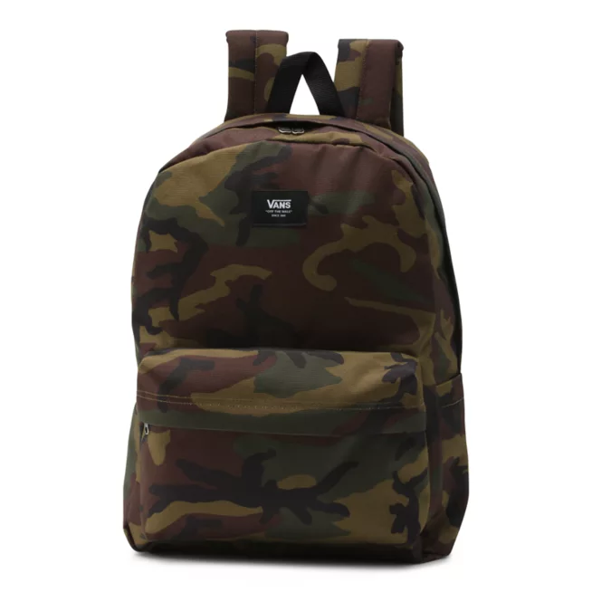 Zaino Vans OLD SKOOL IIII BACKPACK VN0A5KHQ97I1 classic camo con stampa mimetica e logo - vista frontale