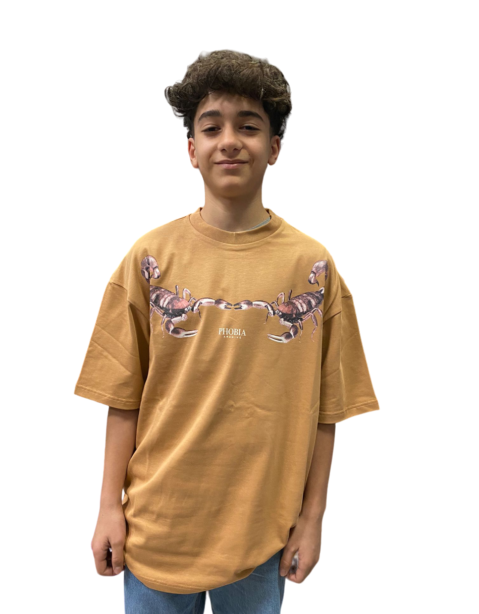 Phobia T-shirt unisex terracotta con Scorpione PH00218