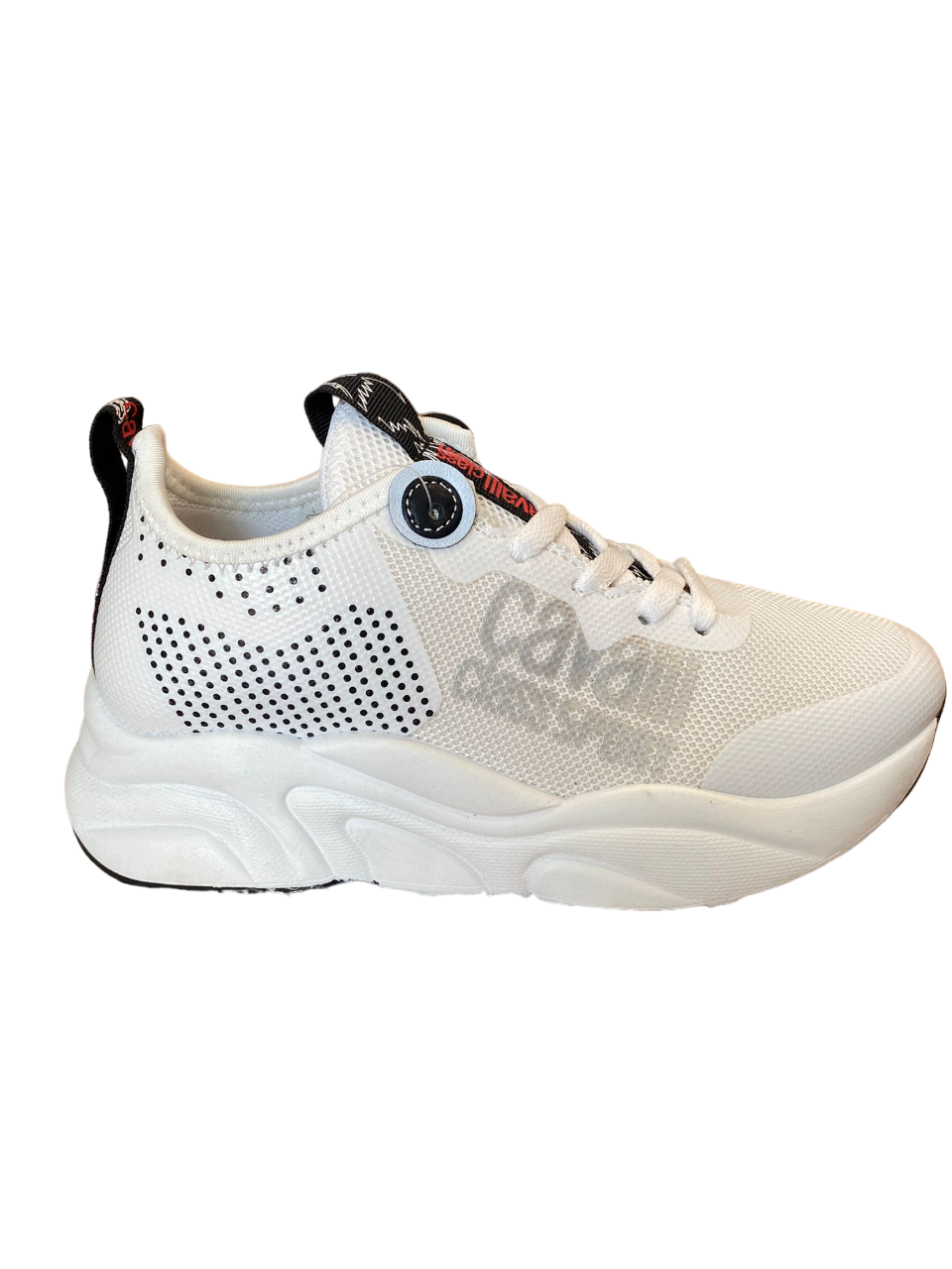 Cavalli Class Sport sneakers casual da donna con zeppa S00CW8635 100 bianco