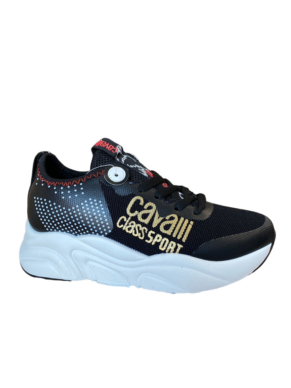 Cavalli Class Sport sneakers casual da donna con zeppa S00CW8635 999 nero