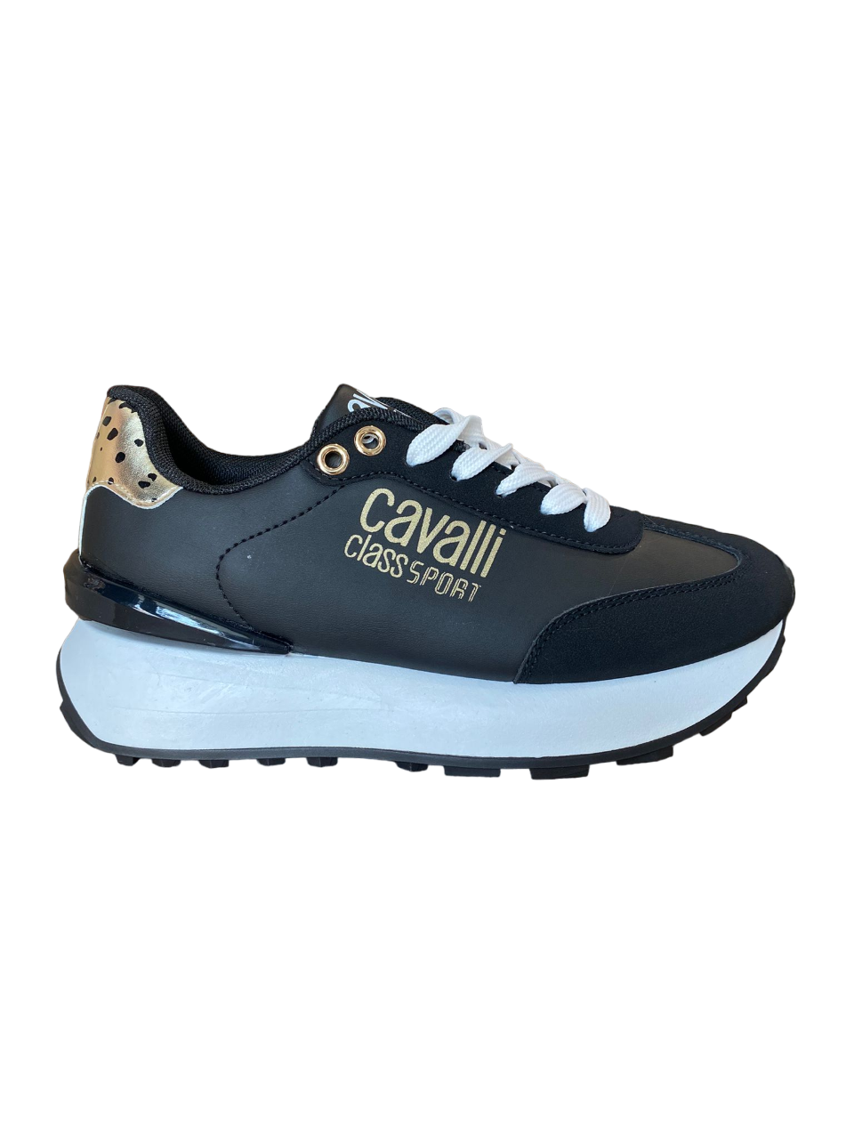 Cavalli Class Sport sneakers casual da donna  con zeppa S00CW8638 999 nero