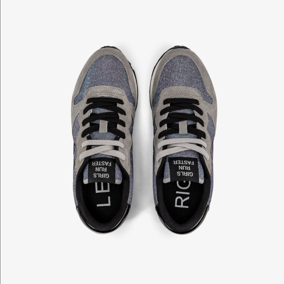 Sun68 scarpa sneakers da donna Ally Thin Glitter Z41203 34 grigio medio