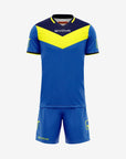 Givova Completino da calcio Kit Campo maglia e pantaloncino azzurro-giallo