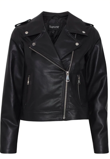 b.young giubbino in ecopelle Acomy Biker 20812640 200451 nero