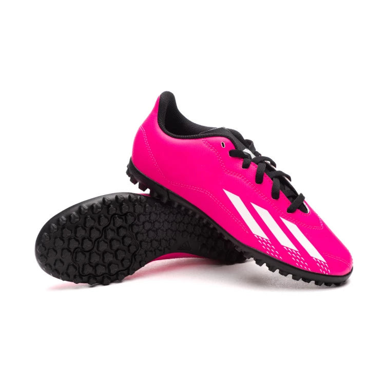 Adidas scarpa da calcetto per ragazzi X Speedportal.4 TF GZ2446 rosa bianco nero