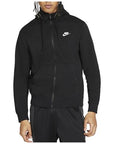 Nike Felpa da uomo con cappuccio e cerniera intera Club Hoodie BV2645 010 black