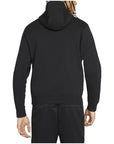 Nike Felpa da uomo con cappuccio e cerniera intera Club Hoodie BV2645 010 black