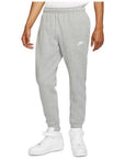 Nike Pantalone Jogger da uomo con elastico al fondo Club Fleece BV2671 063 grigio