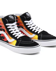 Vans Scarpa sneakers per uomo e donna con fantasia fiammata Sk-8Hi Reissue Flame VN0A2XSBPHN1 nero-bianco-fiamme