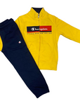 Champion Tuta da bambino Legacy Sweatsuit Powerblend Graphic 306381 YS043 MIY yellow-blu