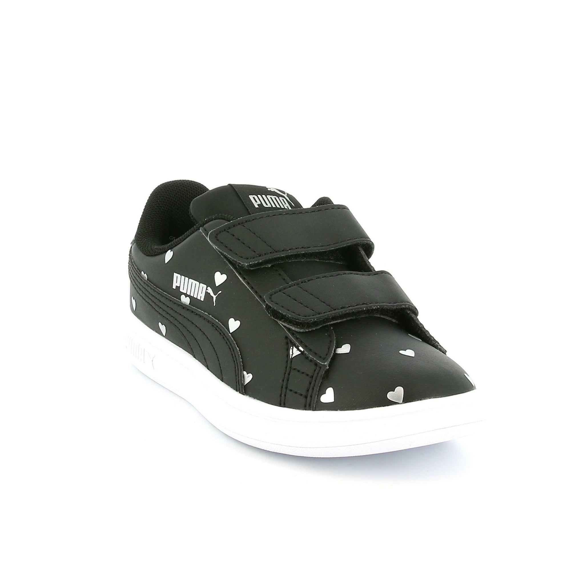 Puma sneakers da bambina con velcro Smash v2 L Studs V PS 374844 01 black