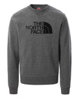 The North Face Felpa girocollo da uomo con logo ricamato Drew Peak Crew NF0A4T1EDYY1 grigio-nero