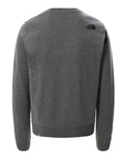 The North Face Felpa girocollo da uomo con logo ricamato Drew Peak Crew NF0A4T1EDYY1 grigio-nero