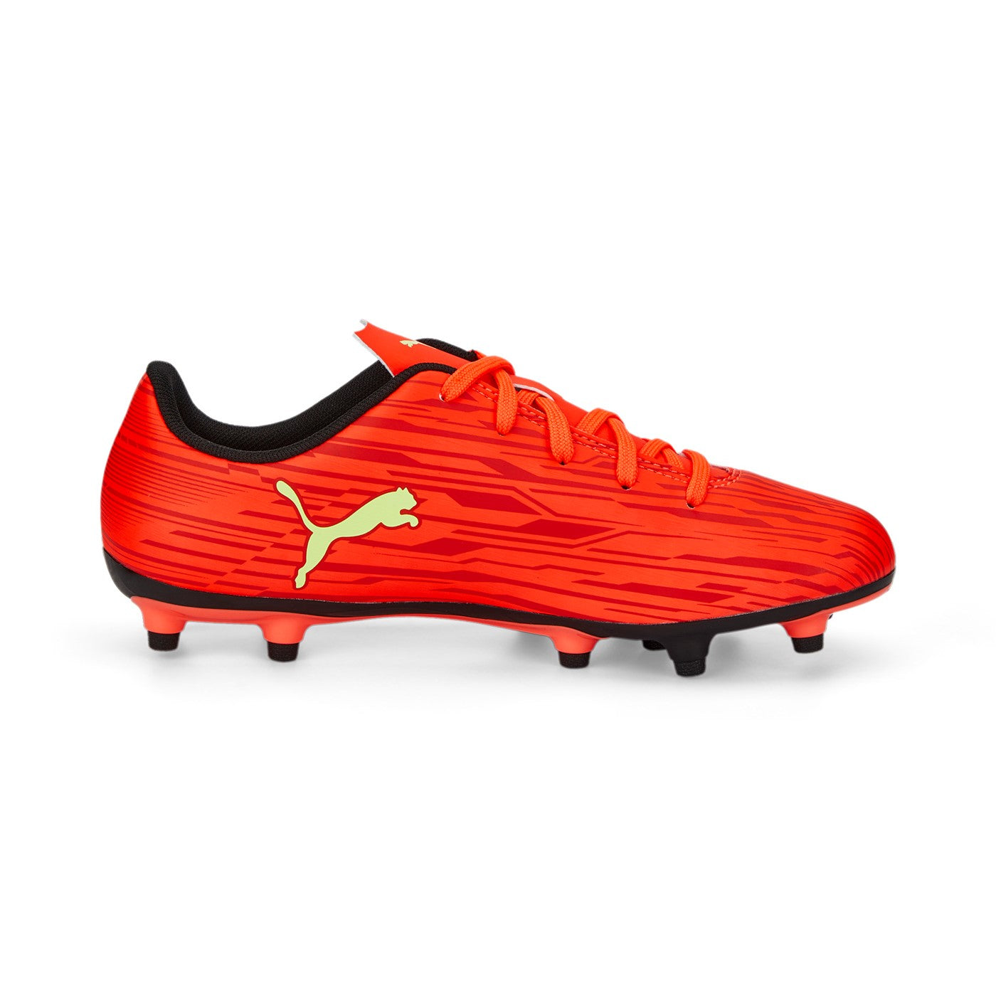 Puma scarpa da calcio da ragazzo Rapido III FG-AG Jr 106576 07 red-fresh-yellow-chili pepper